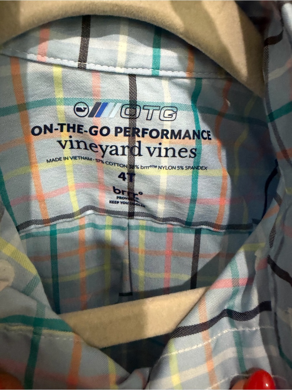 Vineyard Vines Pastel Plaid Button-Down Shirt size 4 - Picture 2 of 5